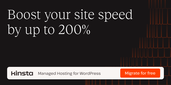 Kinsta banner advertising faster site speed migrations